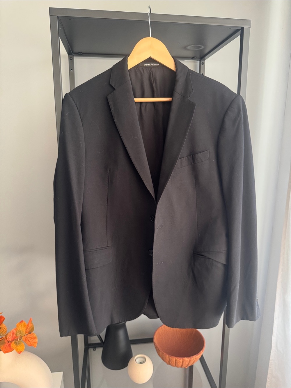 158. Emporio Armani Black Men's Sport Coat - Classic Two-Button Blazer
